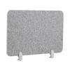 SCHREIBTISCHTRENNWAND 80 x 50 cm Hellgrau Split - Grau, Textil (80/50/1cm) - Beliani