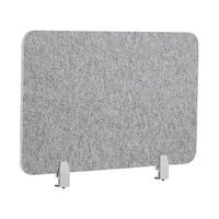 SCHREIBTISCHTRENNWAND 80 x 50 cm Hellgrau Split - Grau, Textil (80/50/1cm) - Beliani