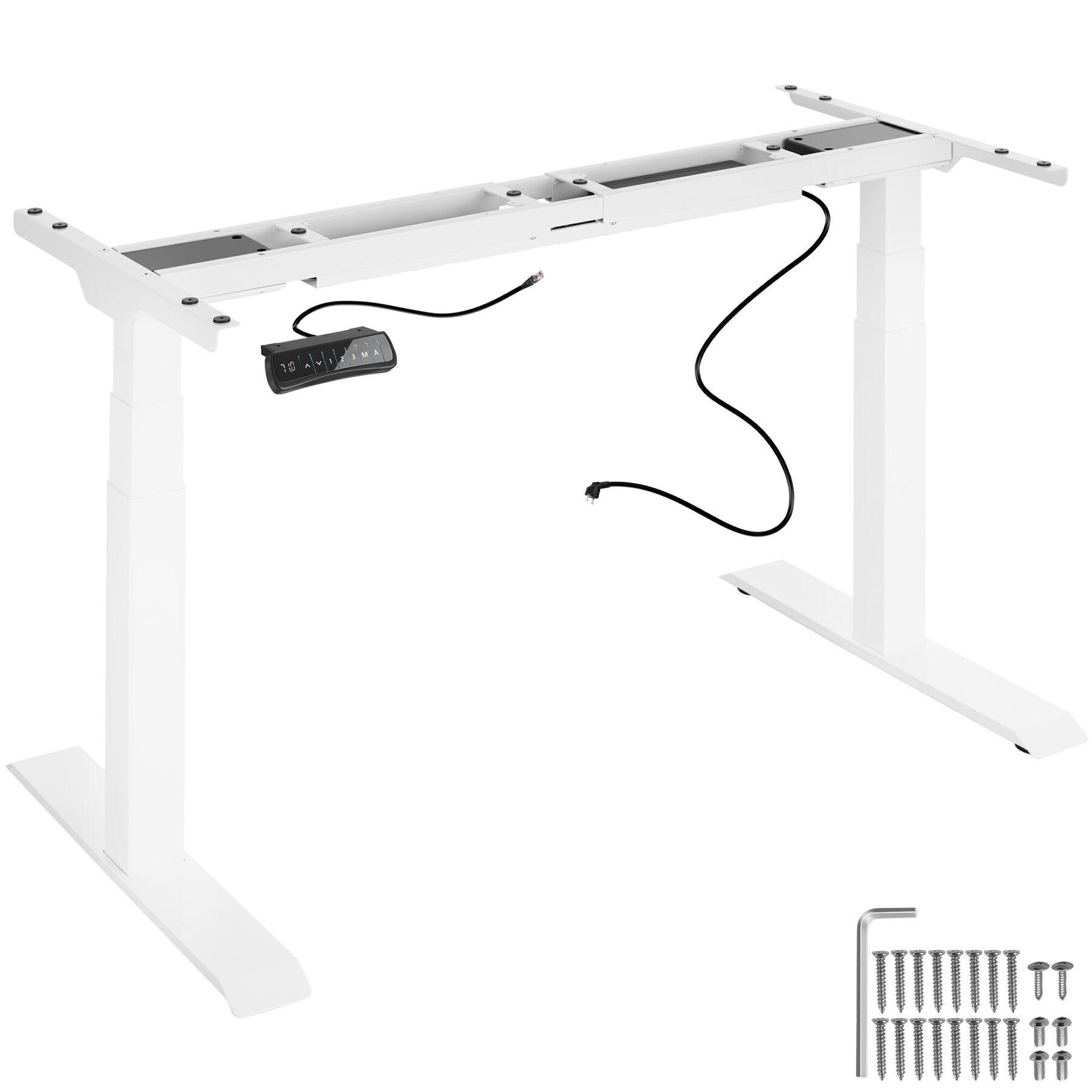 TISCHGESTELL Denis,110 - 190 x 68 x 58 - 123 cm,weiß - Weiß, Metall (190/68/123cm) - tectake