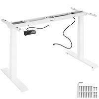 TISCHGESTELL Denis,110 - 190 x 68 x 58 - 123 cm,weiß - Weiß, Metall (190/68/123cm) - tectake