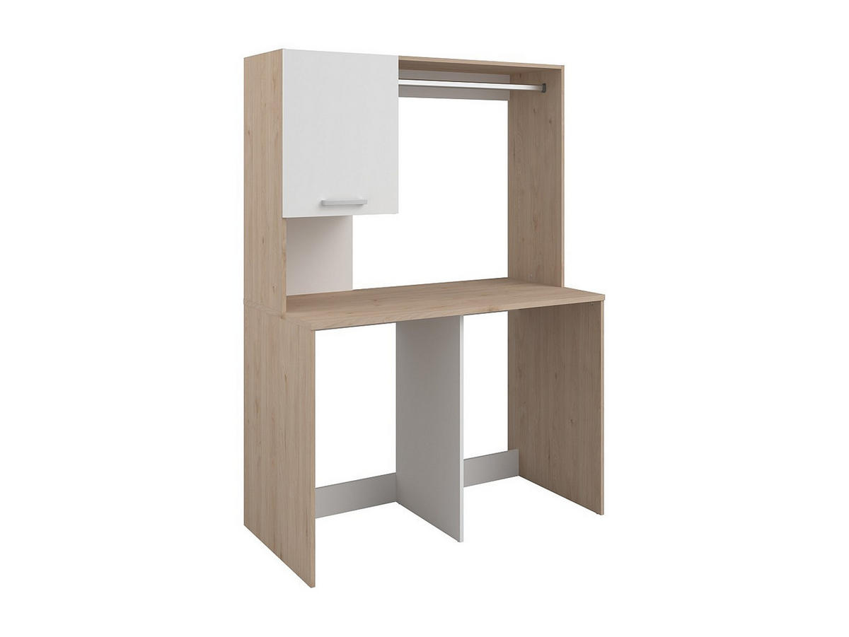 WASCHMASCHINENMÖBEL - 129 cm x 65.8 cm - holz - naturfarben hell, weiß Arneko - Naturfarben/Weiß, Holz (129/184.4/65.8cm) - Vente-Unique