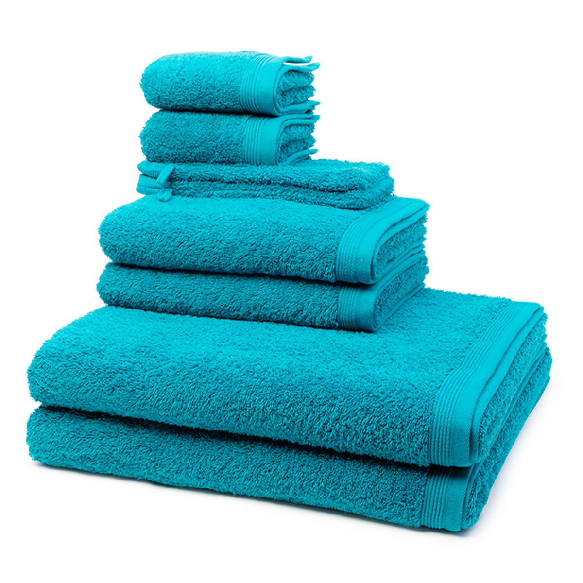 FROTTIERSET Superwuschel 8-teilig - Türkis, Textil (50/100cm) - MÖVE