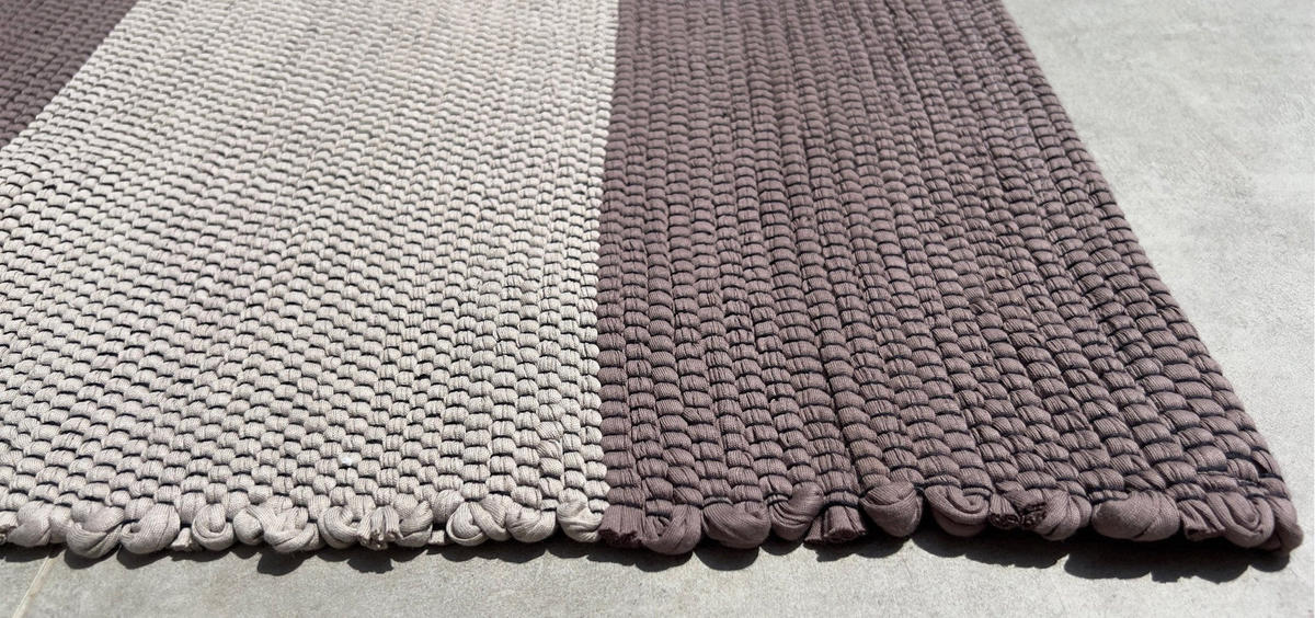 TEPPICH aus recycelter Baumwolle handgewebt bruin - Braun, Naturmaterialien (140/200cm) - AFK Living