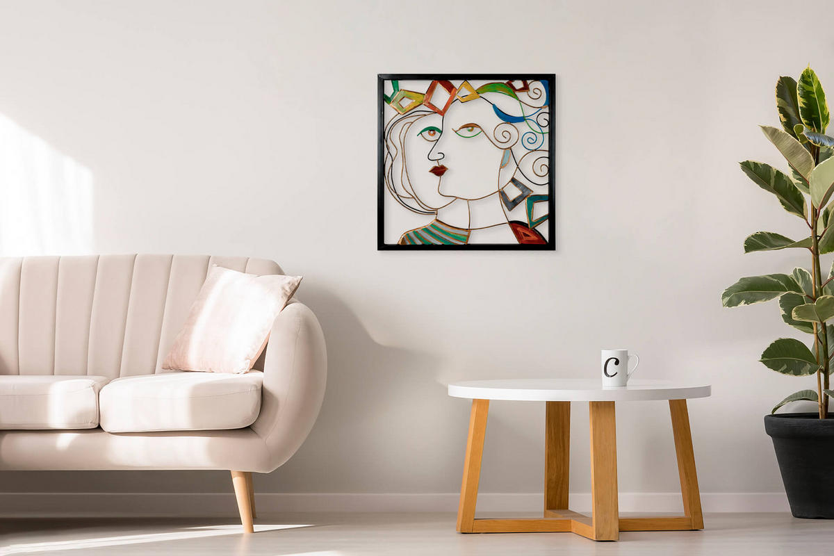 METALLBILD Bunt 60/60 cm - Multicolor, Metall (1.48/60cm) - KUNSTLOFT