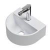 WASCHBECKEN U-förmig Wandmontage Glänzend Weiß - Weiß, Keramik (25.5/12/30.3cm) - EMKE