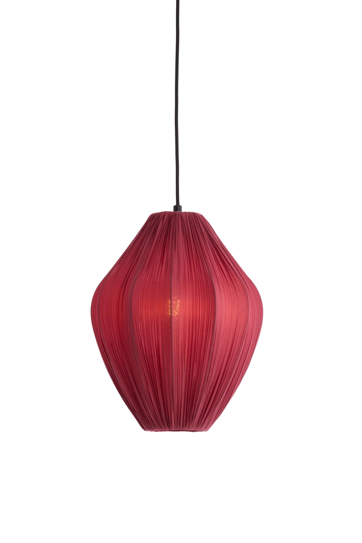 HÄNGELAMPE - Rot - 31/31/38 cm - Rot, Textil (31/31/38cm) - Light & Living