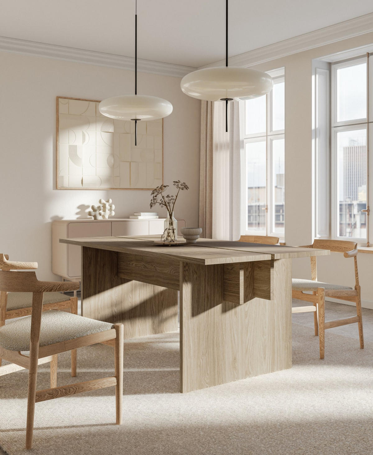 ESSTISCH Duelio mit geteilter Platte Eichenholzoptik 90x180 cm - Eichefarben, Holzwerkstoff (180/90/75cm) - Selsey