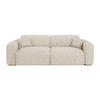 SCHLAFSOFA GERADE Texturierter Samt Beige 240cm - Beige, Textil (240/73/97cm) - Sia Home