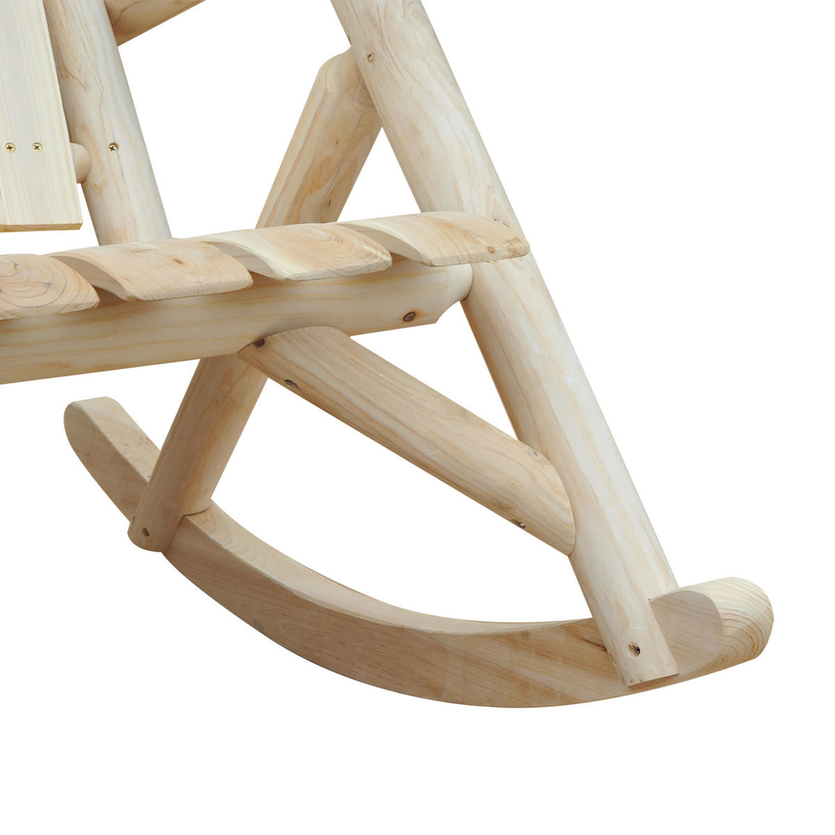 SCHAUKELSTUHL Schwingsessel Schaukel Gartenstuhl Relaxstuhl Tannenholz Natur - Fichtefarben, Holz (66/98/96cm) - Outsunny
