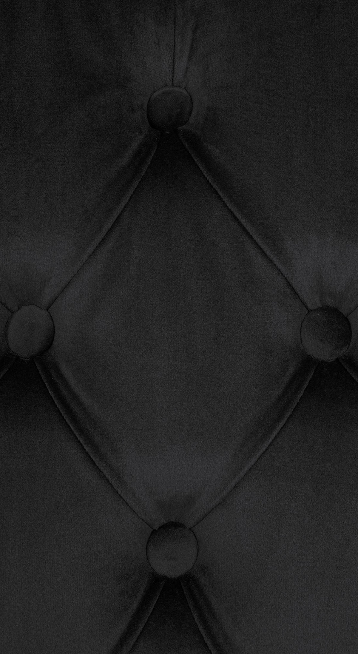 STUHL 2er Set Samt schwarz - Walnussfarben/Schwarz, Holz/Textil (45/98/63cm) - CLP