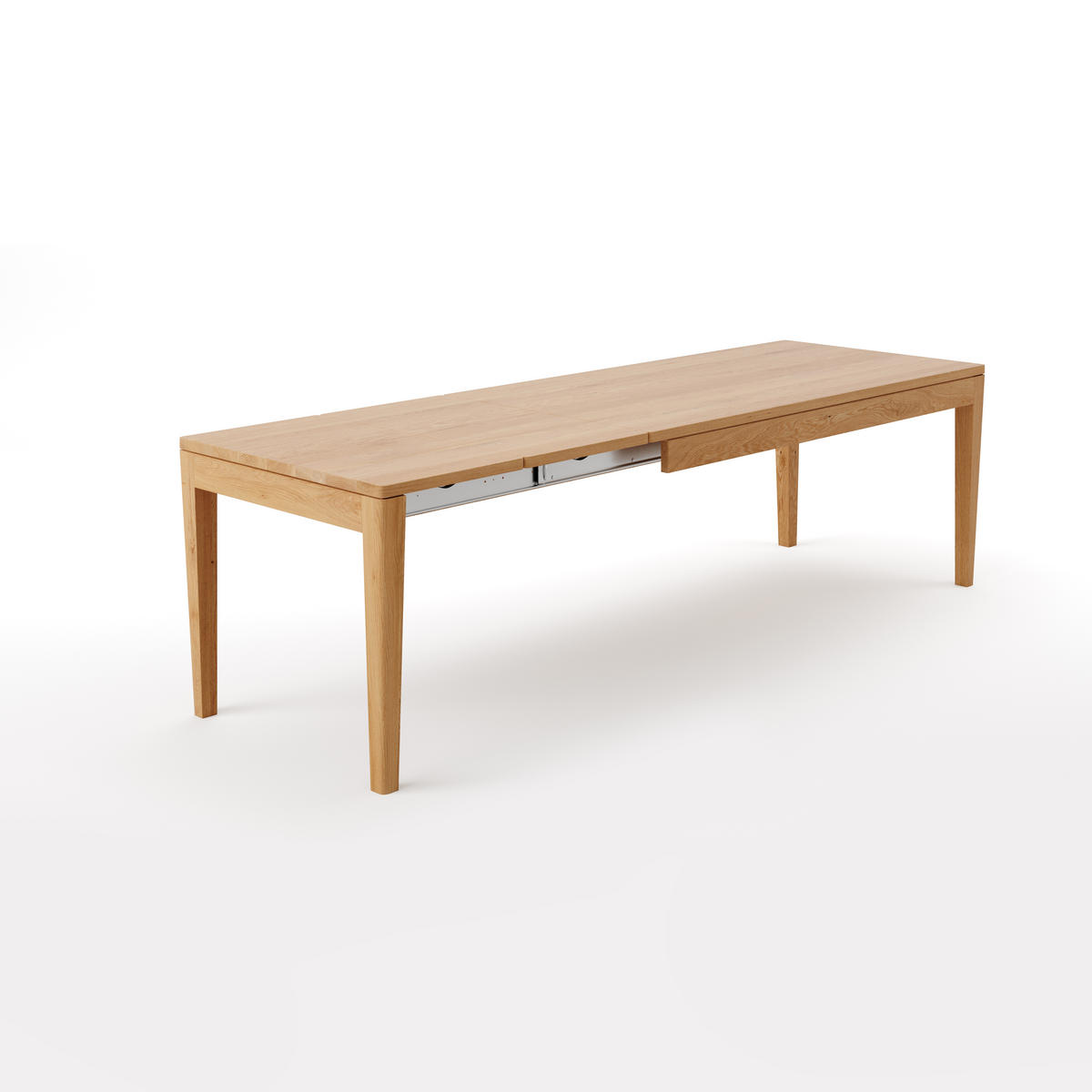 TISCH Ausziehbar Butterfly aus massivem Eichenholz 160x90 cm + Tischverlängerungen 2x50 cm - Eichefarben/Braun, Holz (160/90/75cm) - Danzz