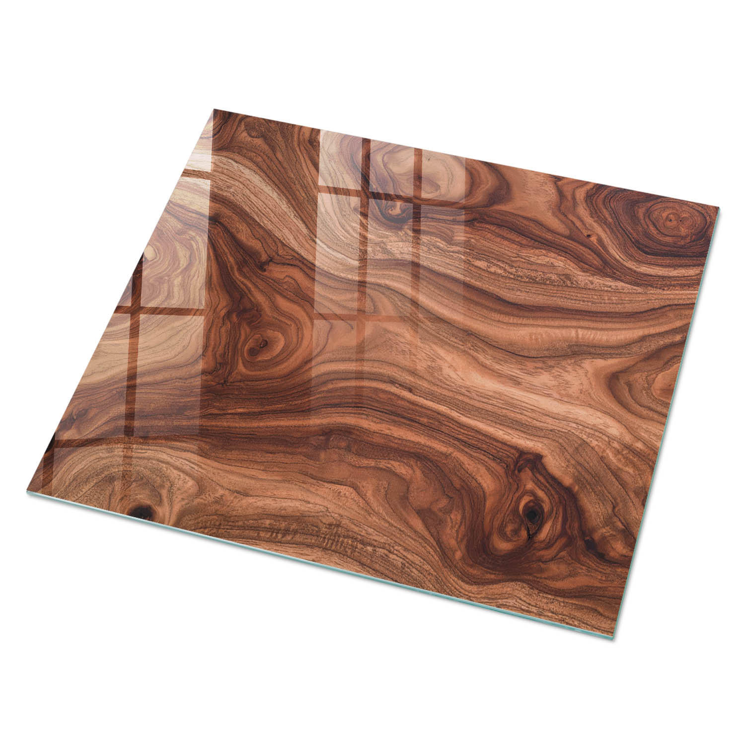 GLASPLATTE 80x60 cm – Holzstruktur - Creme, Glas (0.4/80/60cm) - ArtPrintCave