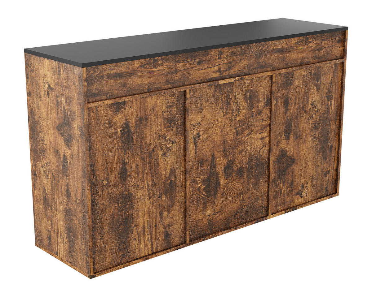 SIDEBOARD in 140/80/40cm - Dunkelbraun, Holzwerkstoff/Metall (40/80/140cm) - HOMAVO