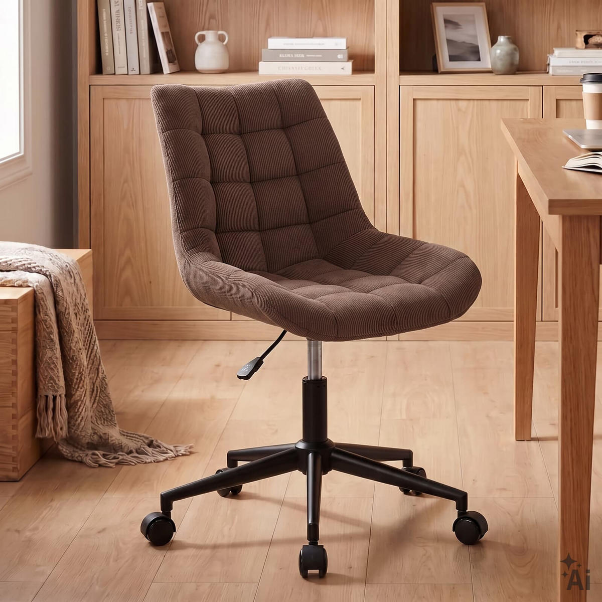 BÜROSTUHL VASILO braun - Braun, Textil (54/80/61cm) - IDIMEX