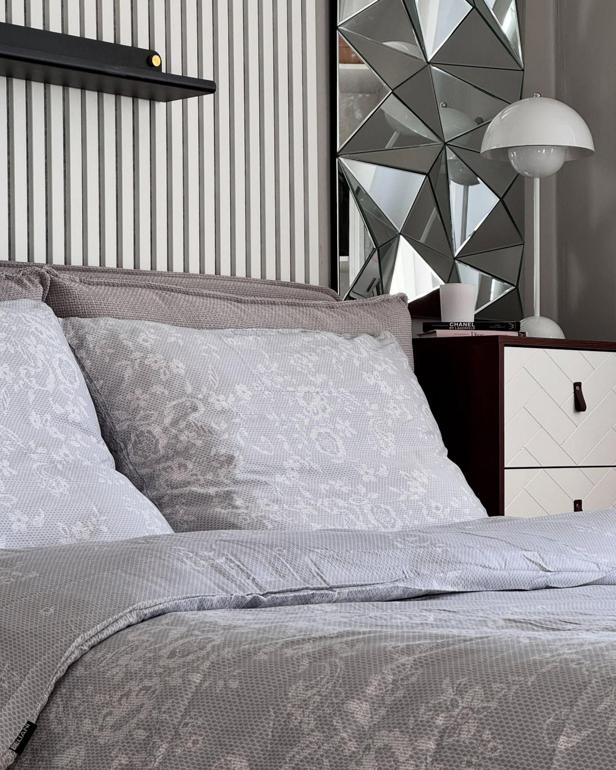 LOŽNÍ PRÁDLO SADA Morningside 135x200 cm - šedá, textil (135/200cm) - Beliani
