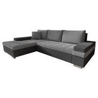 ECKSOFA Bangkok Mini - Silberfarben/Grau, Holz/Textil (274/182cm) - MIRJAN24