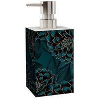 SEIFENSPENDER Dahlien - Blau/Dunkelgrün, Kunststoff (7/12/7cm) - Sanilo