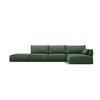 ECKSOFA rechts Kaelle aus Chenille-Stoff flaschengrün 5 Sitzplätze - Dunkelgrün, Textil (171/364cm) - Micadoni