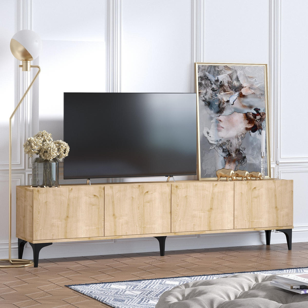 TV-MÖBEL nora beige - Beige, Holz (35/50/180cm) - Habitat Garten