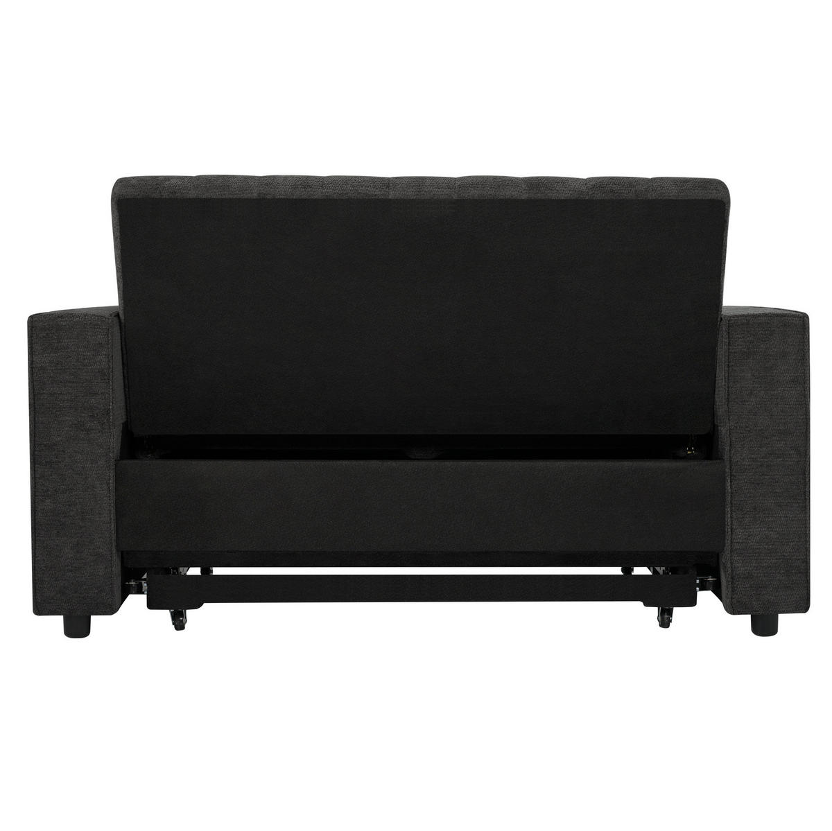 SCHLAFSOFA aus Chenille 140x137x84 cm Grau mit Schlaffunktion, USB-Anschluss, Getränkehalter und verstellbarer Rückenlehne - Grau, Textil (137/84/140cm) - Modfu