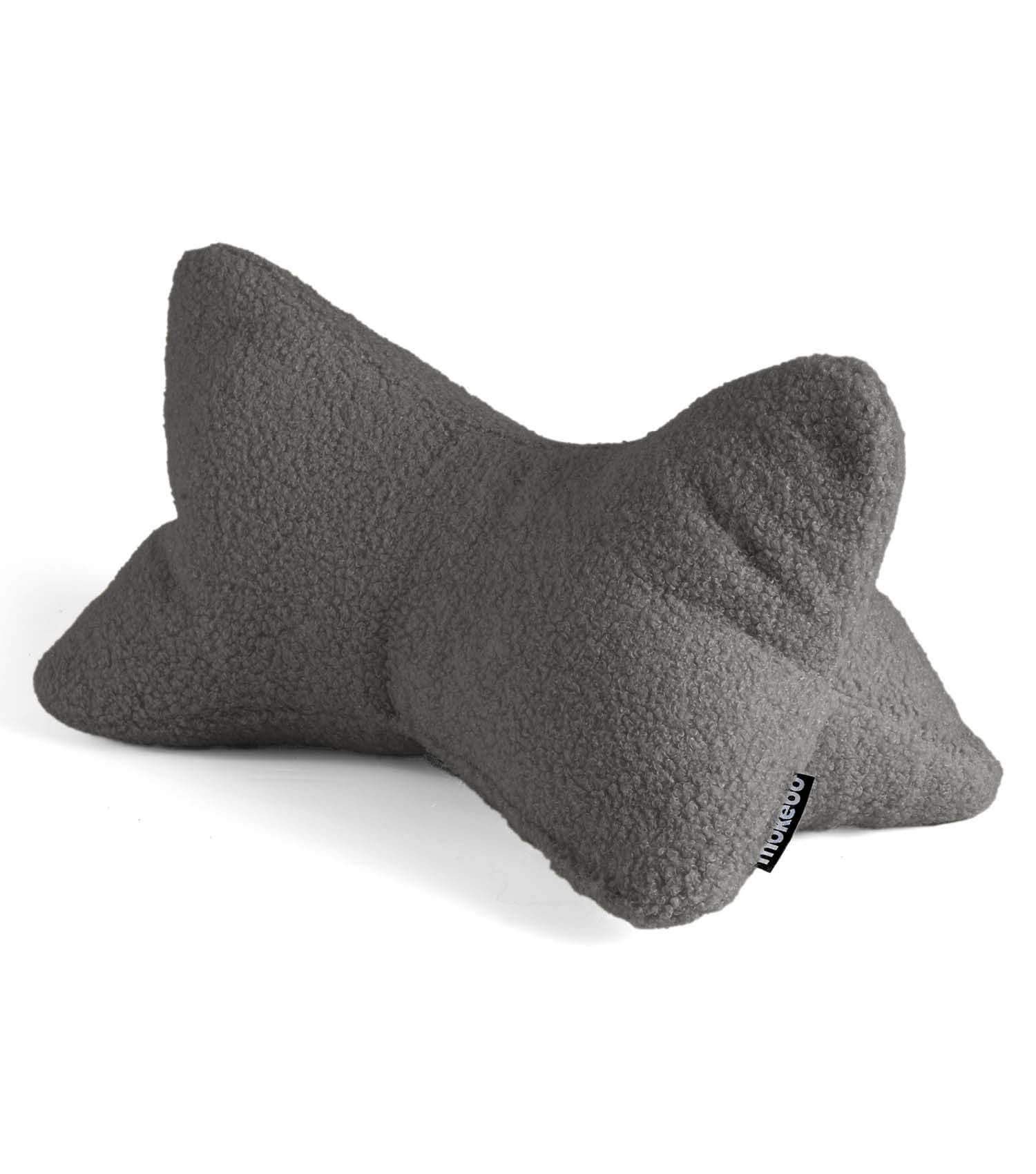 NACKENKISSEN Der Leseknochen - Dunkelgrau, Textil (42/22cm) - Mokebo
