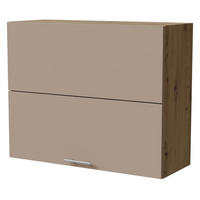 KLAPPHÄNGESCHRANK Brerra W8B/90-AV Eiche Artisan / RAL 1019 graubeige Matt 90 / 32,5 / 72cm - Graubraun/Eiche Artisan, Holz/Holzwerkstoff (90/72/32.5cm) - Feldmann-Wohnen