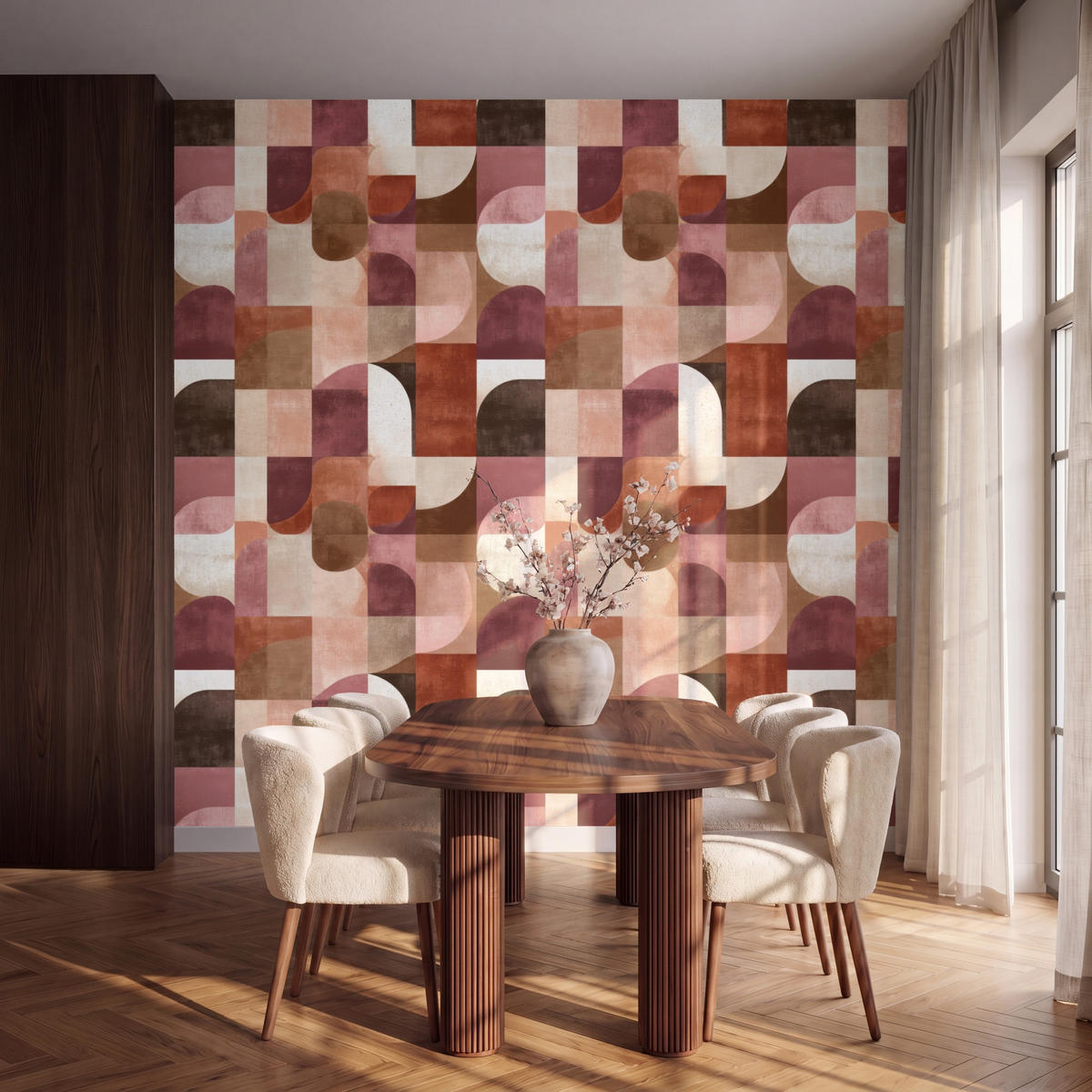 TAPETE - Geometrie - Modern - Retro - 280x260 cm - Multicolor, Papier (280/260cm) - OnlyWow