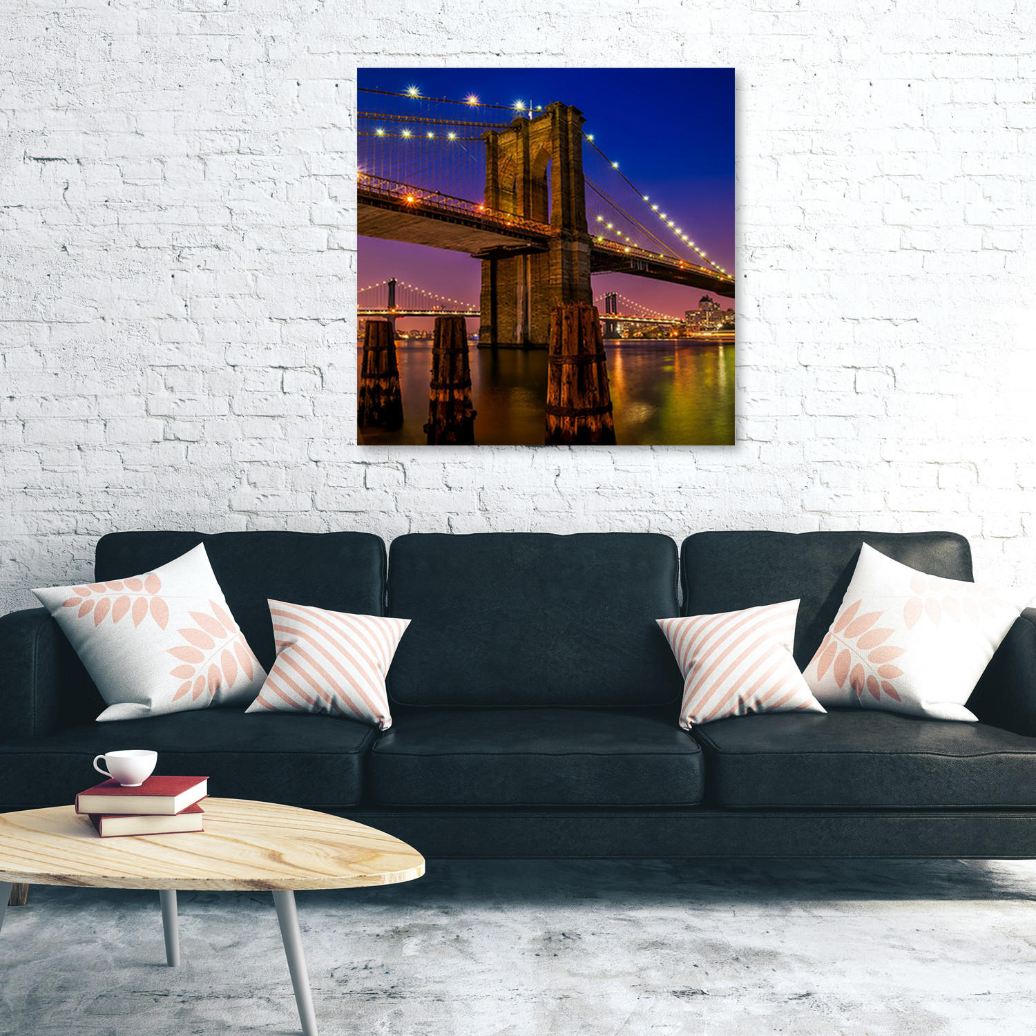 WANDBILD städte und architektur orange - Orange, Textil (50/50cm) - Feeby