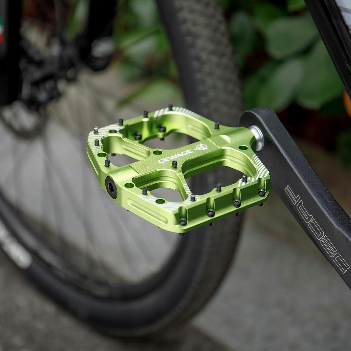 FAHRRADPEDALE Set Aluminium Knallgrün - Grün, Metall (11/1.5/11.5cm)