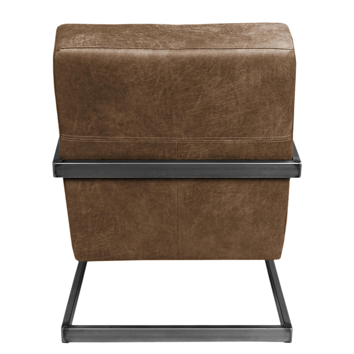 SESSEL - Antiklederlook - Braun, Textil (87/80/61cm) - home24