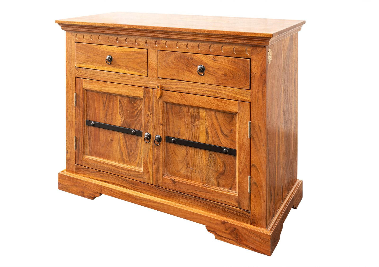 KOMMODE Akazie 107x50x88 honig lackiert OXFORD #0424 - Braun, Holz (107/88/50cm) - Massivmoebel24