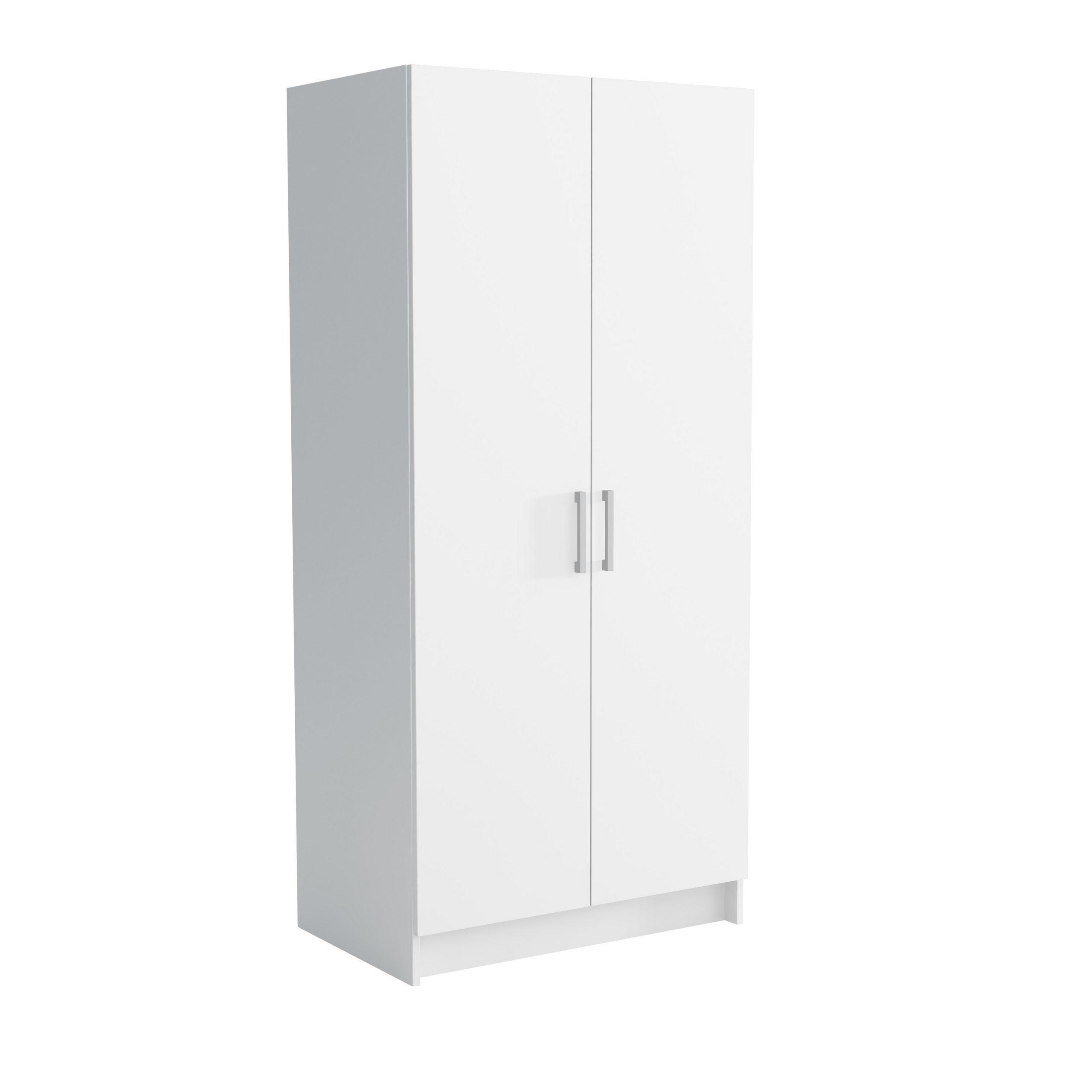 Masseno Drehtürenschrank Weiß 81x177x52 cm