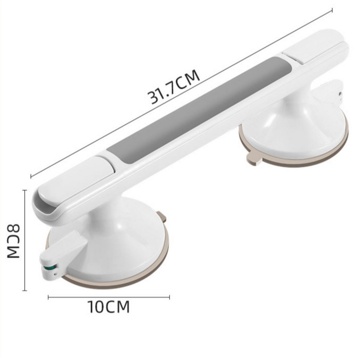 HALTEGRIFF – Grau – Tragkraft 110 kg – 31,7 x 8 x 10 cm – 2er-Pack - Grau, Kunststoff (32/17.5/8.5cm)