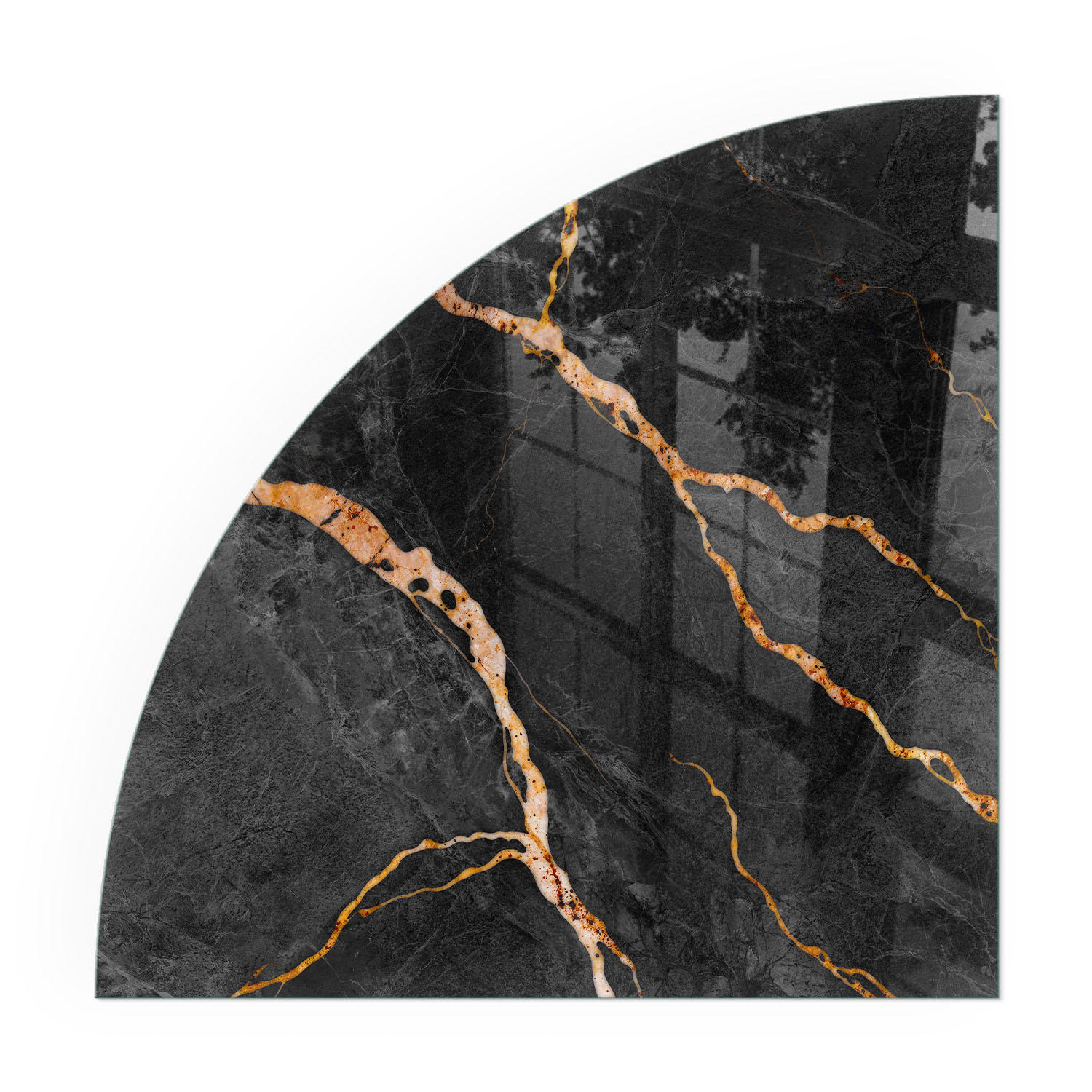 GLASPLATTE für Kamin 100x100 cm - Schwarz, Glas (100/100/0.4cm) - TULUP