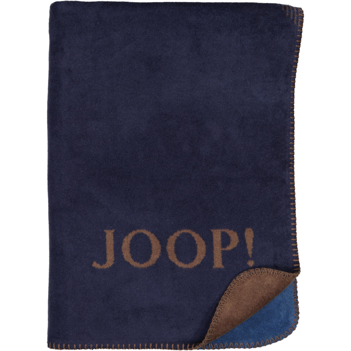 WOHNDECKEN CHECKS MARINE-KARAMELL - Blau, Textil (150/200cm) - Joop!