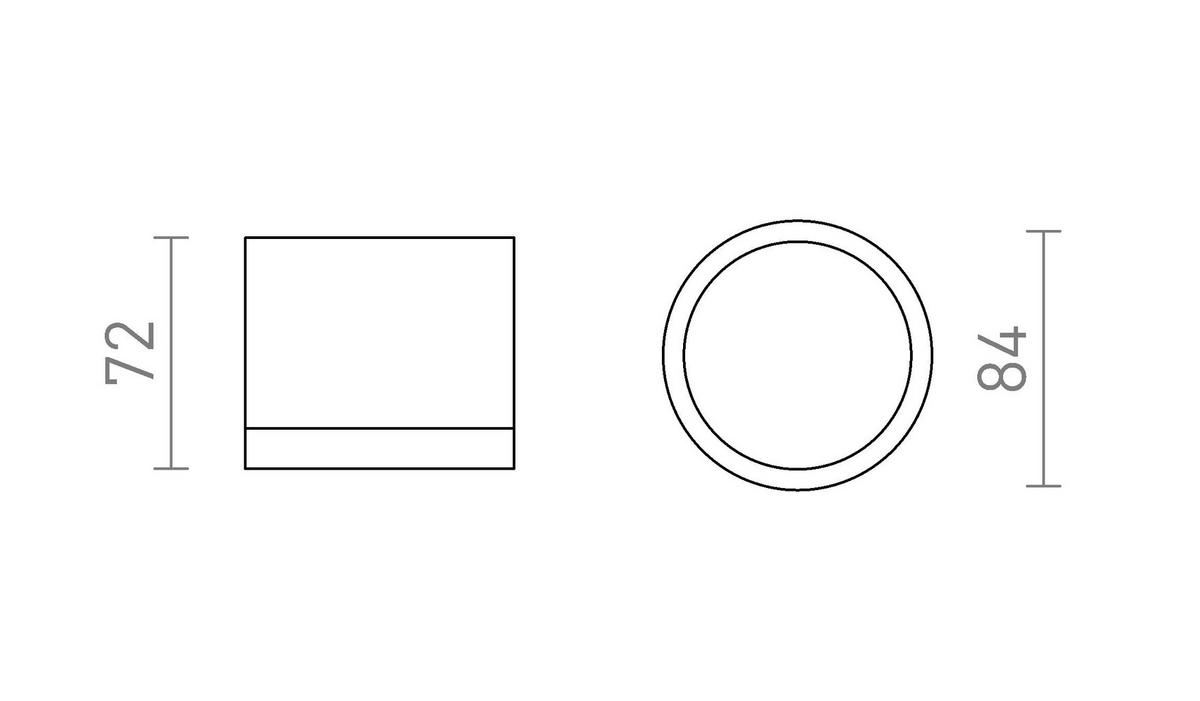 DECKENLEUCHTE MEMA Schwarz satiniertes Akryl 7 W - Schwarz, Kunststoff (83/83/7cm) - Rendl