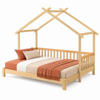 KINDERBETT 90/200 cm & 180/200 cm in Natur mit Ausziehfunktion und Rausfallschutz - Naturfarben, Holzwerkstoff (90/200cm) - STILVORA