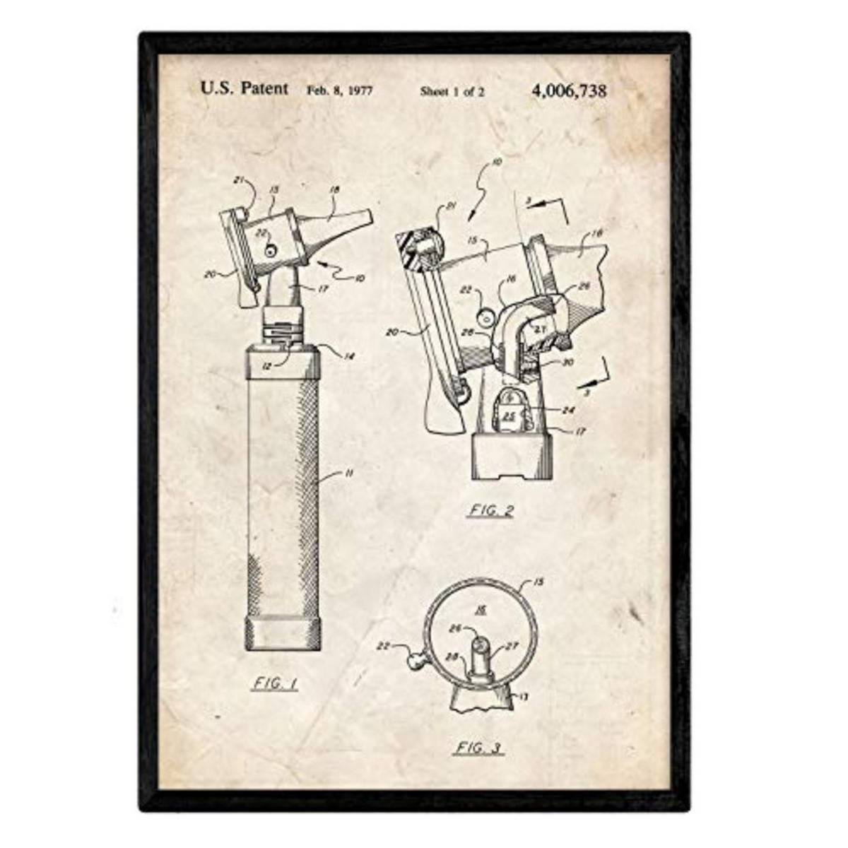 POSTER Otoskop Patent A3 Rahmenlos - Klar, Papier (29.7/5/42cm) - Nacnic
