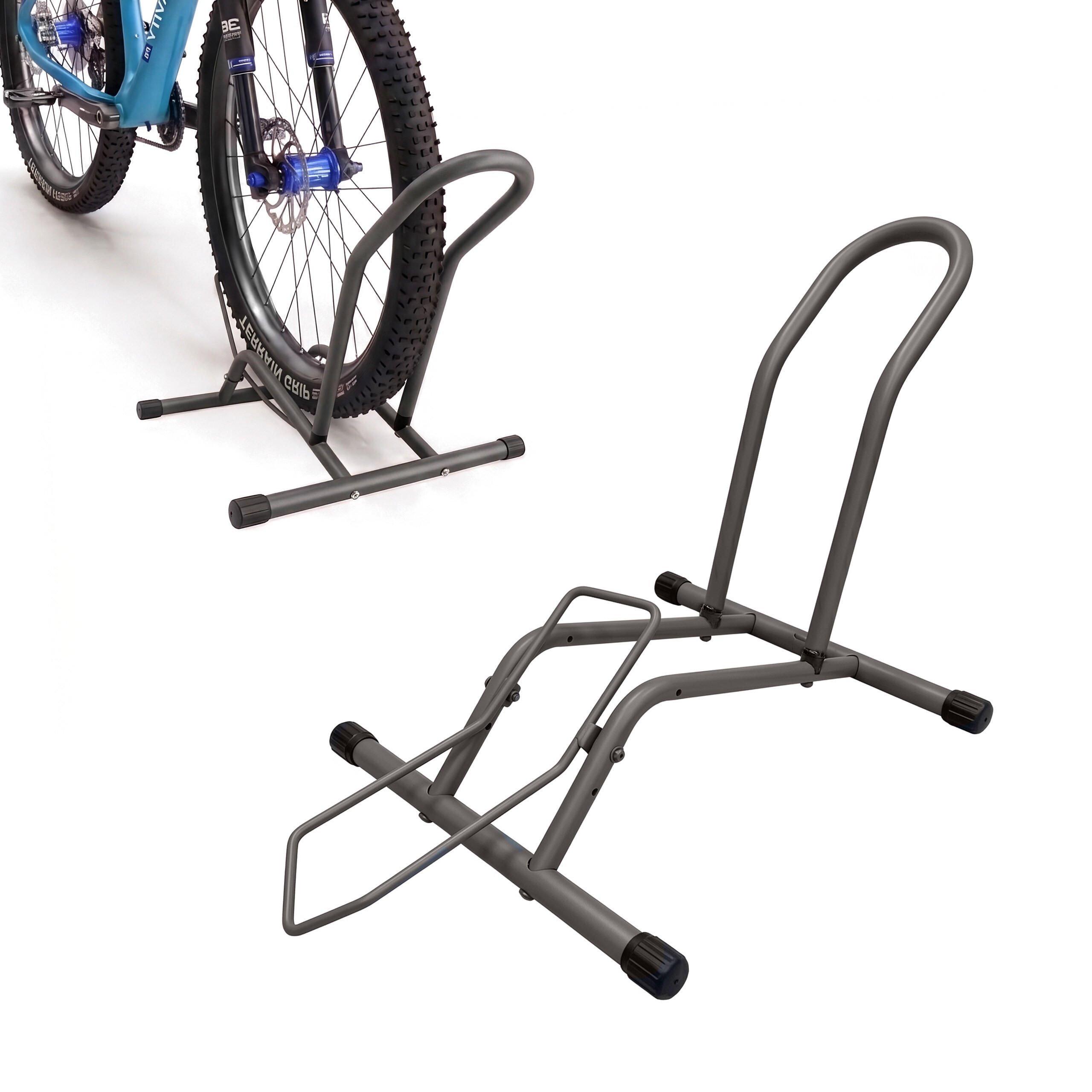 FAHRRADSTÄNDER Anthrazit Stahl bis 29 Zoll - Anthrazit, Metall (41/38/59cm) - Relaxdays