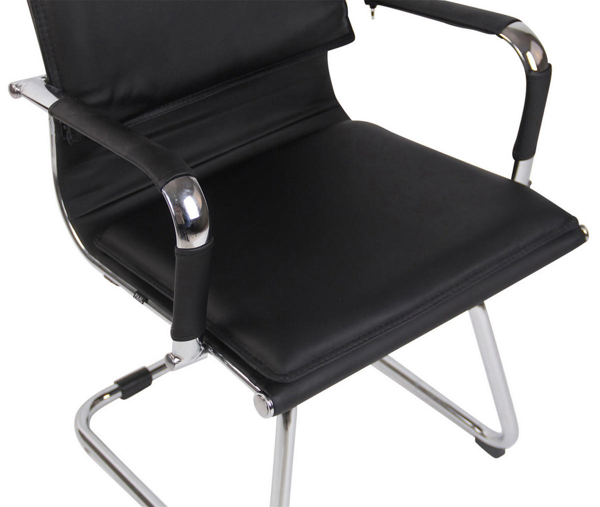 SCHWINGSTUHL Lederlook schwarz - Schwarz, Textil/Metall (56/113/66cm) - CLP