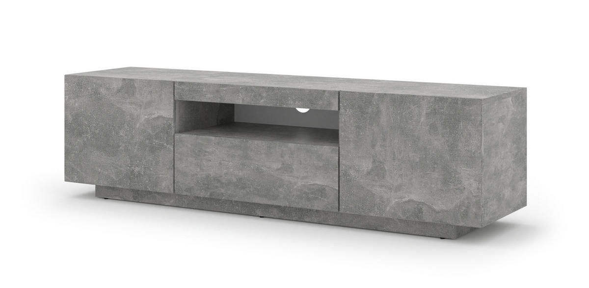 TV LOWBOARD Beton 150/42/37 - Grau, Holzwerkstoff (150/42/37cm) - RAUMHIRSCH FURNITURE