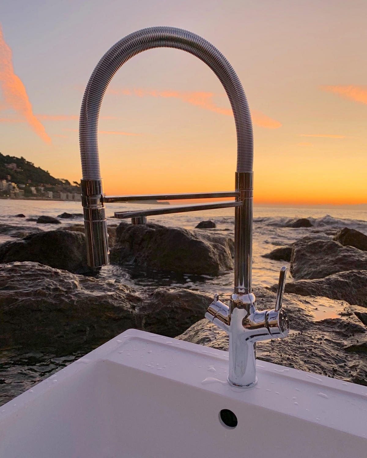 4-WEGE-KÜCHENARMATUR, Verchromt, 2-Strahl-Brause - Chromfarben, Metall (20.61/48/20.61cm) - VIZIO