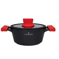 KOCHTOPF Obsidian Schwarz 31/22/11 cm Metall - Schwarz, Metall (22cm) - Mondex