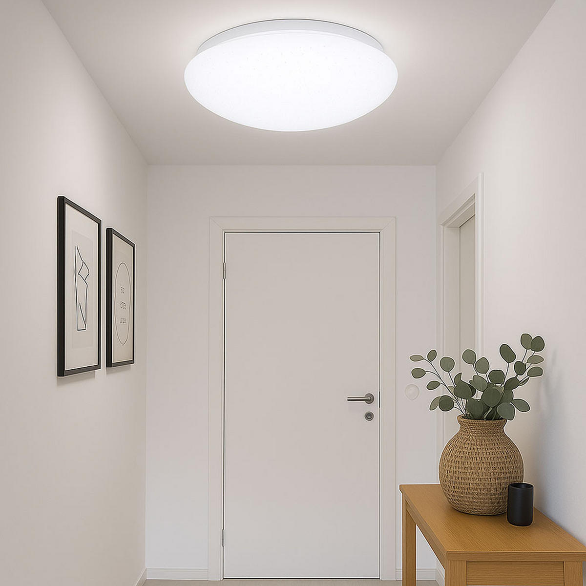 LED DECKENLEUCHTE Weiß Sterneneffekt - Weiß, Metall (21.5/7.8/7.8cm)