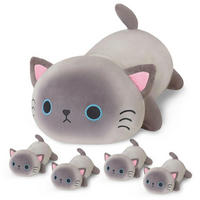 PLÜSCHKISSEN 5-teiliges Set Katzenbabys - Grau, Textil (22/50cm)