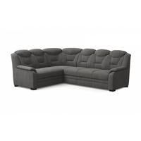 ECKSOFA mit Schlaffunktion und Bettkasten – weiches Chenille-Gewebe - Dunkelgrau/Anthrazit, Holz/Kunststoff (263/211cm) - Cotta