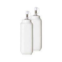 ESSIG + ÖL FLASCHEN Bianco weiß 9,5 cm 2-tlg. - Weiß, Keramik (5.5/9.5/5.5cm) - Ritzenhoff Breker