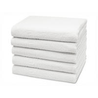 DUSCHTÜCHER, 5er-Set, 70x140 cm, 80% Baumwolle, 20% Polyester, Weiß - Weiß, Naturmaterialien (70/140cm) - Zollner