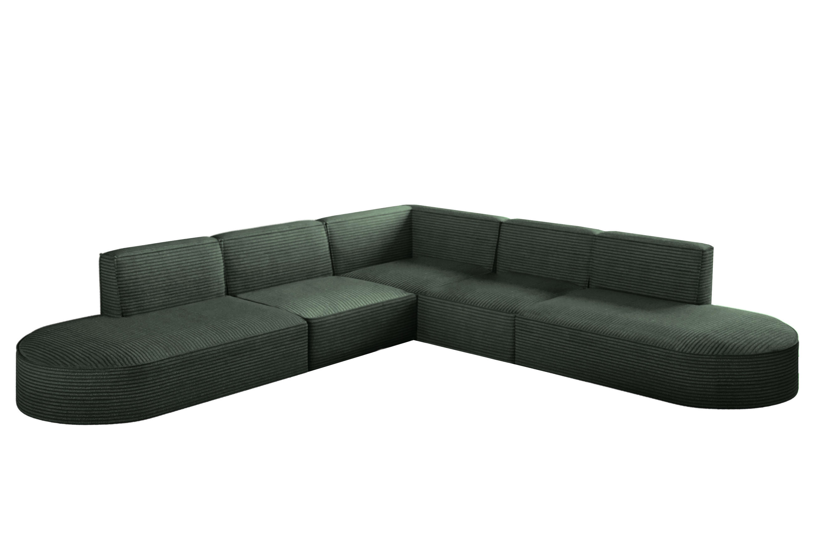 ECKSOFA Designer Corner MODENA stoff Poso, viele Farben Grün - Grün, Holzwerkstoff (285/285cm) - Kaiser Möbel