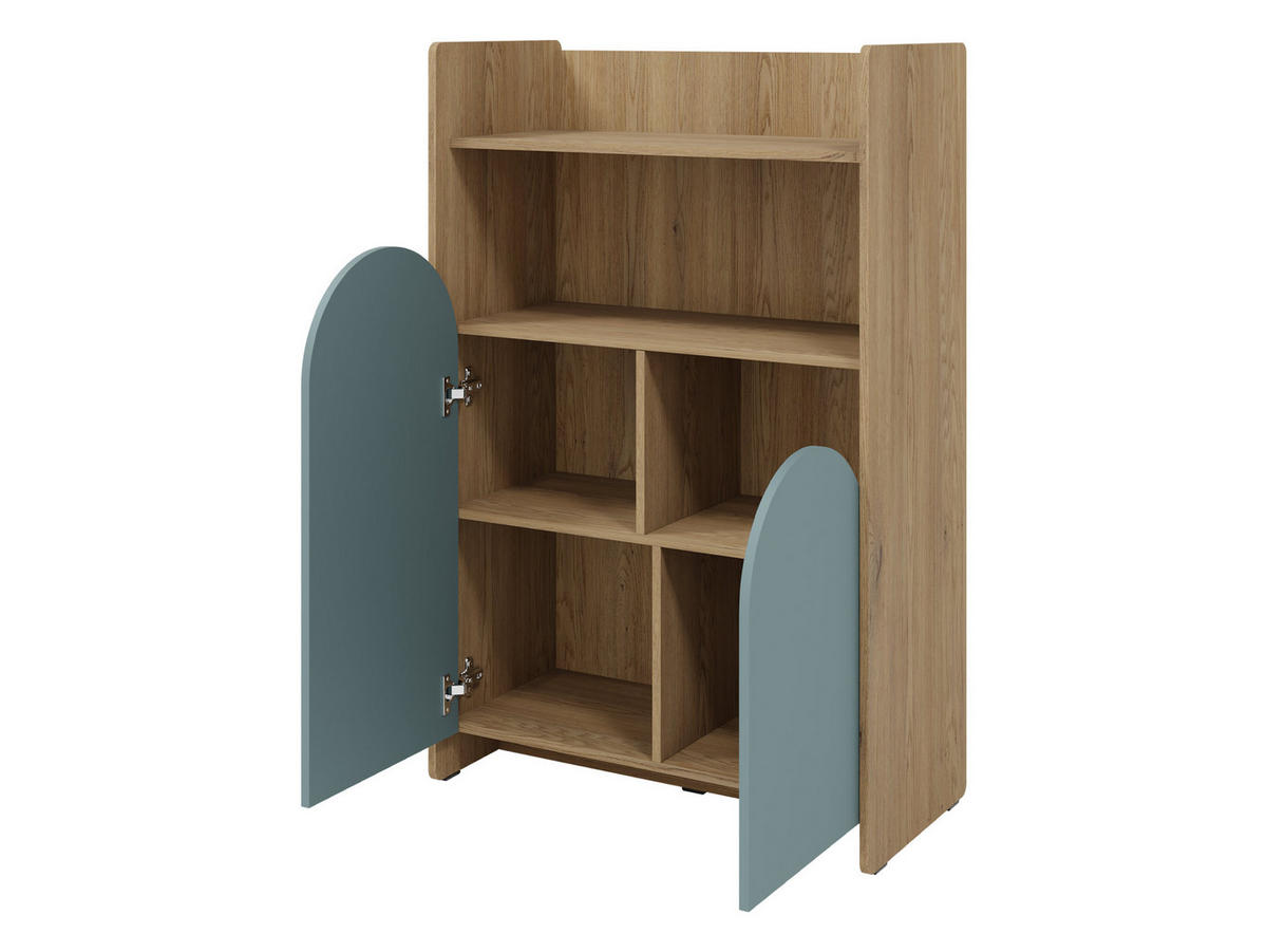 KINDERREGAL Lexi 2D 08 - Eichefarben/Rosa, Holzwerkstoff (84/128/40cm) - MIRJAN24